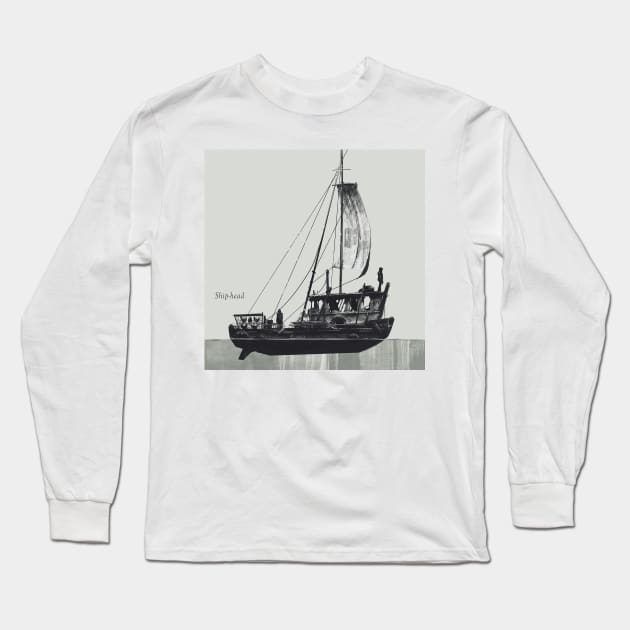 Ship Head Long Sleeve T-Shirt by ArashRazavi